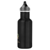 Elegant Botanische monogram Gold Letter A Waterfles (Rechts)