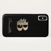 Elegant Botanische monogram Gold Letter B Case-Mate iPhone Case (Achterkant (horizontaal))