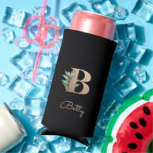 Elegant Botanische monogram Gold Letter B