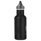 Elegant Botanische monogram Gold Letter B Waterfles (Links)