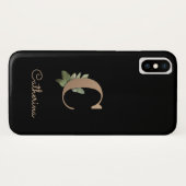 Elegant Botanische monogram Gold Letter C Case-Mate iPhone Case (Achterkant (horizontaal))