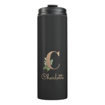 Elegant Botanische monogram Gold Letter C