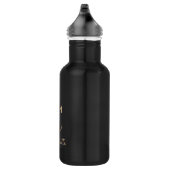 Elegant Botanische monogram Gold Letter C Waterfles (Rechts)