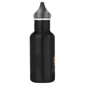 Elegant Botanische monogram Gold Letter C Waterfles (Links)