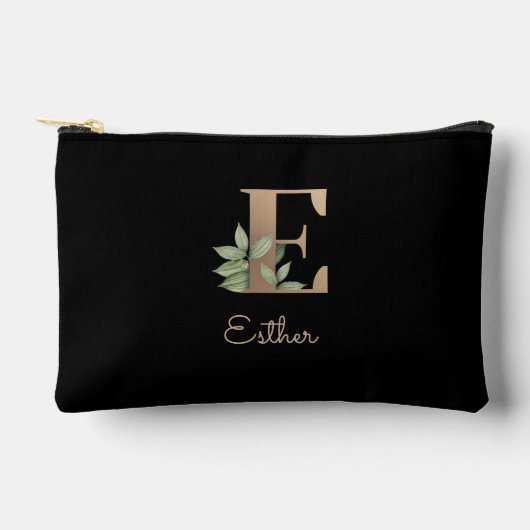 Elegant Botanische monogram Gold Letter E Etui (Voorkant)