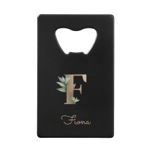 Elegant Botanische monogram Gold Letter F