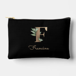 Elegant Botanische monogram Gold Letter F Etui