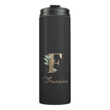 Elegant Botanische monogram Gold Letter F