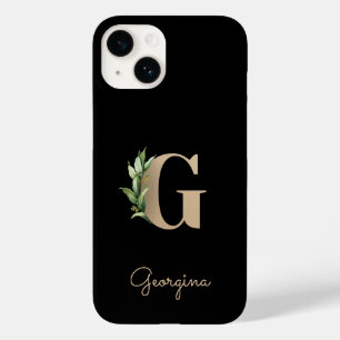 Elegant Botanische monogram Gold Letter G Case-Mate iPhone 14 Hoesje