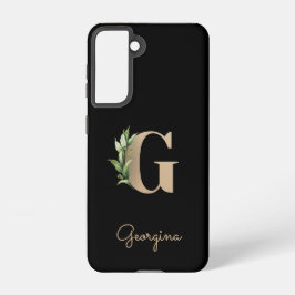 Elegant Botanische monogram Gold Letter G Samsung Galaxy Hoesje