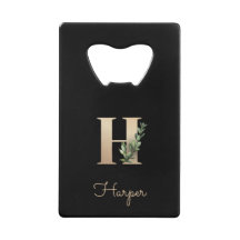 Elegant Botanische monogram Gold Letter H