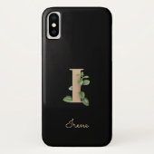 Elegant Botanische Monogram Gold Letter I Case-Mate iPhone Case (Achterkant)