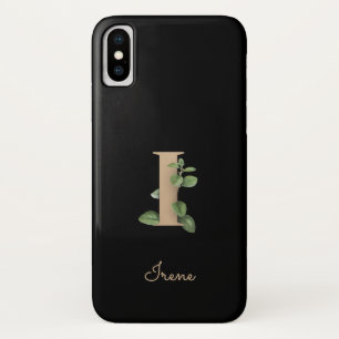 Elegant Botanische Monogram Gold Letter I Case-Mate iPhone Case