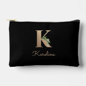 Elegant Botanische monogram Gold Letter K Etui (Voorkant)