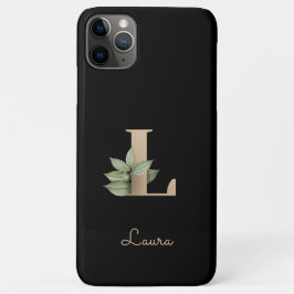 Elegant Botanische monogram Gold Letter L Case-Mate iPhone Case