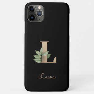 Elegant Botanische monogram Gold Letter L Case-Mate iPhone Case