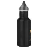 Elegant Botanische monogram Gold Letter M Waterfles (Links)