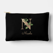 Elegant Botanische monogram Gold Letter N Etui (Voorkant)