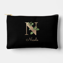 Elegant Botanische monogram Gold Letter N Etui