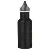 Elegant Botanische monogram Gold Letter N Waterfles (Links)