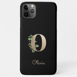 Elegant Botanische monogram Gold Letter O Case-Mate iPhone Case