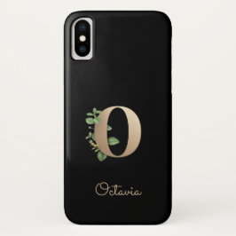 Elegant Botanische monogram Gold Letter O Case-Mate iPhone Case