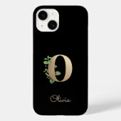 Elegant Botanische monogram Gold Letter O Case-Mate iPhone Case (Achterkant)