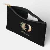 Elegant Botanische monogram Gold Letter O Etui (Open)