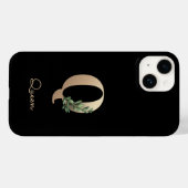 Elegant Botanische monogram Gold Letter Q Case-Mate iPhone Case (Achterkant (horizontaal))