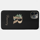 Elegant Botanische monogram Gold Letter R Case-Mate iPhone Case (Achterkant (horizontaal))