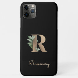 Elegant Botanische monogram Gold Letter R Case-Mate iPhone Case