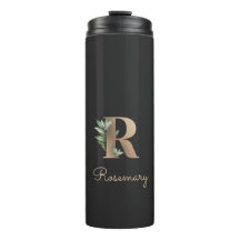 Elegant Botanische monogram Gold Letter R