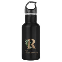 Elegant Botanische monogram Gold Letter R