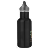 Elegant Botanische monogram Gold Letter R Waterfles (Links)