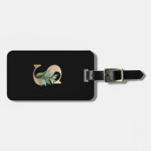 Elegant Botanische monogram Gold Letter S Bagagelabel (Voorkant horizontaal)