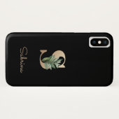 Elegant Botanische monogram Gold Letter S Case-Mate iPhone Case (Achterkant (horizontaal))