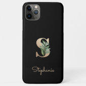 Elegant Botanische monogram Gold Letter S Case-Mate iPhone Case (Achterkant)