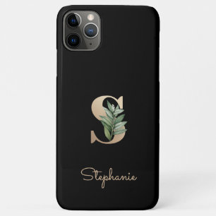 Elegant Botanische monogram Gold Letter S Case-Mate iPhone Case