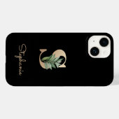 Elegant Botanische monogram Gold Letter S Case-Mate iPhone Case (Achterkant (horizontaal))