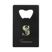 Elegant Botanische monogram Gold Letter S