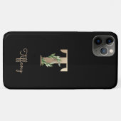 Elegant Botanische monogram Gold Letter T Case-Mate iPhone Case (Achterkant (horizontaal))