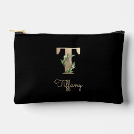 Elegant Botanische monogram Gold Letter T Etui