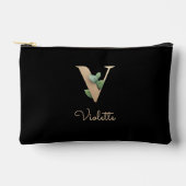 Elegant Botanische monogram Gold Letter V Etui (Voorkant)