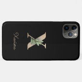 Elegant Botanische monogram Gold Letter X Case-Mate iPhone Case (Achterkant (horizontaal))