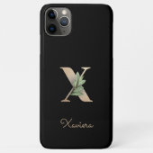 Elegant Botanische monogram Gold Letter X Case-Mate iPhone Case (Achterkant)