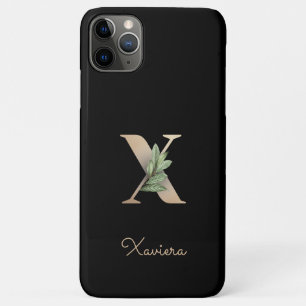 Elegant Botanische monogram Gold Letter X Case-Mate iPhone Case