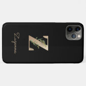 Elegant Botanische monogram Gold Letter Z Case-Mate iPhone Case (Achterkant (horizontaal))