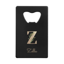 Elegant Botanische monogram Gold Letter Z