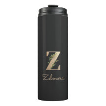 Elegant Botanische monogram Gold Letter Z