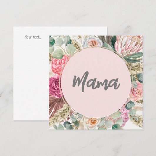 Elegant botanische mooie flora voor mama (Voorkant / Achterkant)